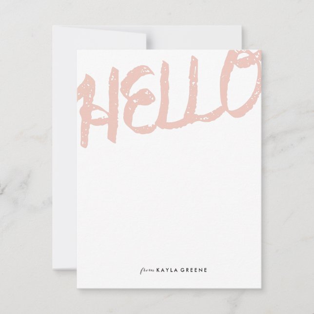 Bold Hello Pink Invitation (Front)