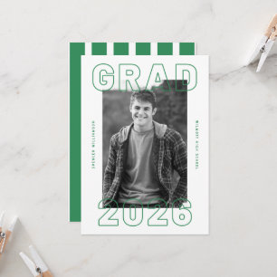 Bold High School Graduation Photo Announcement