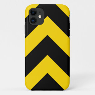 Bold Highway Traffic Bumble Bee Chevrons iPhone 11 Case