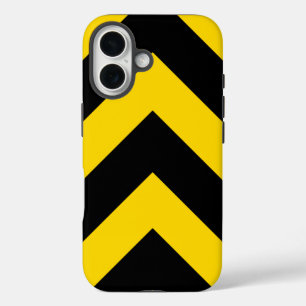 Bold Highway Traffic Bumble Bee Chevrons iPhone 16 Case