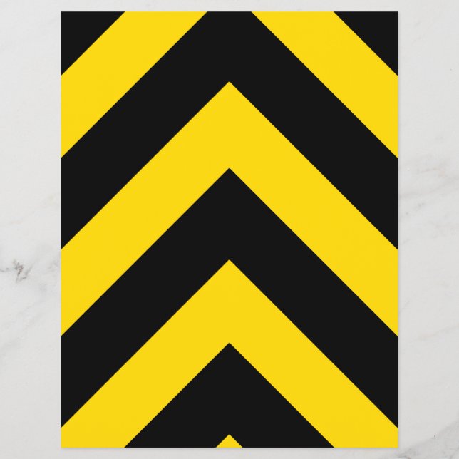 Bold Highway Traffic Bumble Bee Chevrons Flyer (Front)