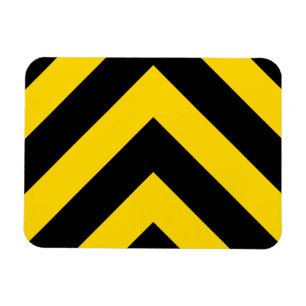 Bold Highway Traffic Bumble Bee Chevrons Magnet