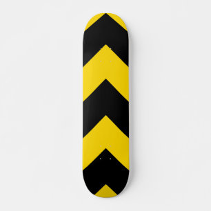 Bold Highway Traffic Bumble Bee Chevrons Skateboard