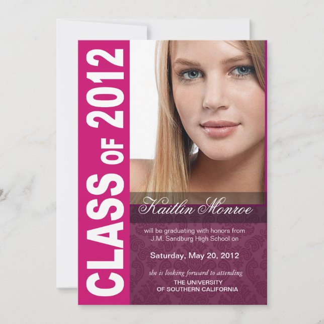 Bold, Hip 2012 Graduation Photo Faire-part (Devant)