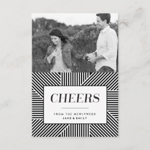Bold Holiday Engagement, Newlywed card