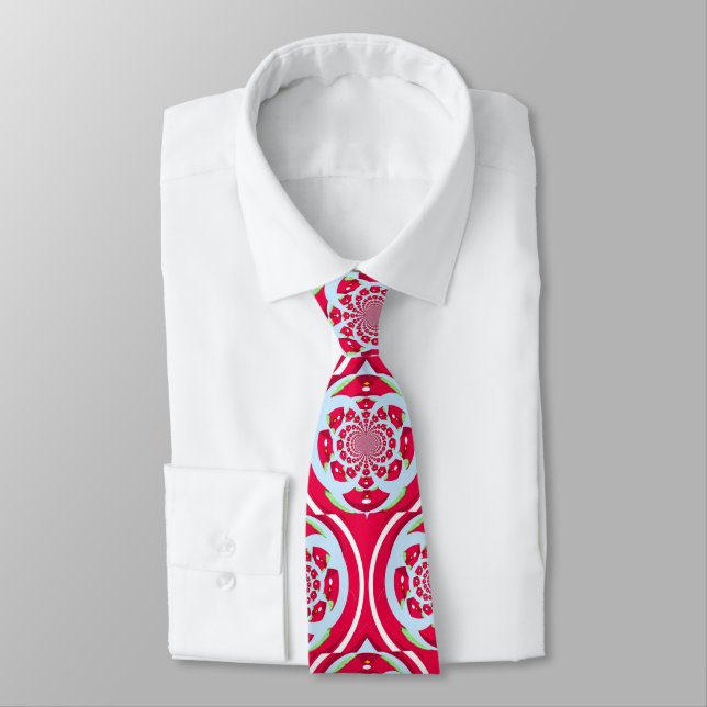 Bold Holiday Fractal Design Tie (Tied)