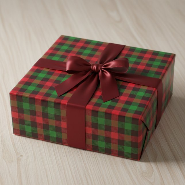 Bold Holiday Plaid  Wrapping Paper (Buffalo Plaid Holiday Wrapping Paper)