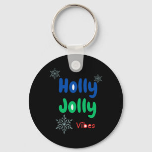 Bold Holly Jolly Baby T Shirt Keychain