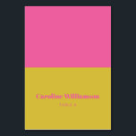 Bold Hot Pink Chartreuse Yellow Custom Place Card<br><div class="desc">Bold Hot Pink and Chartreuse Yellow Typography Custom Table Place Card</div>