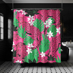 Bold Hot Pink Leopard Tropical Jungle Seamless Pat