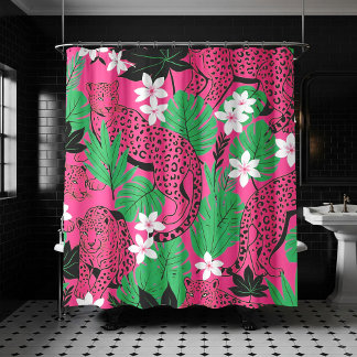 Bold Hot Pink Leopard Tropical Jungle Seamless Pat