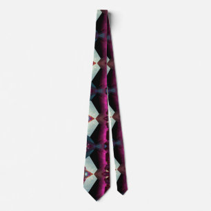 Bold Hot Pink Magenta Abstract Geometric Pattern  Tie