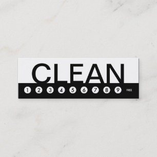 bold HOUSE CLEANING customer loyalty Card