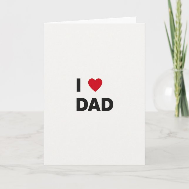 Bold I Love Dad Card (Front)