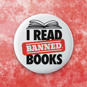 Bold “I Read Banned Books” Bookish  2 Inch Round Button