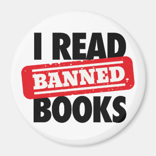 Bold “I Read Banned Books” Bookish  Magnet