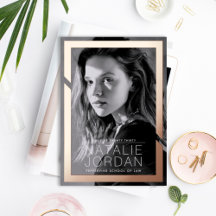 Bold in Gold Graduation Foil Invitation