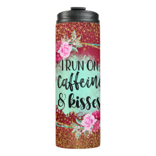 Bold Inspirational Quote With Floral Design Thermal Tumbler