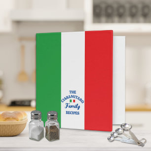 Bold Italian Flag Personalized 3-Ring Binder