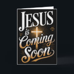 Bold Jesus Is Coming Soon Christian Apparel Premiu Card<br><div class="desc">Bold Jesus Is Coming Soon Christian Apparel Premium Tri-blend</div>