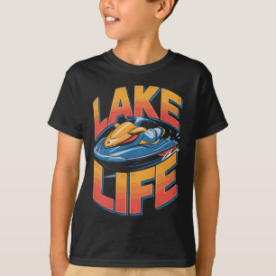 Bold Jet Skiing Lake Life Water Sport Art T-Shirt