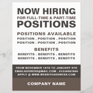 Bold Job Vacancy Recruitment Advertising Flyer