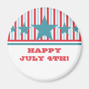Bold July 4th Stars and Stripes Magnet