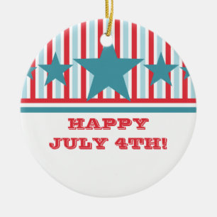 Bold July 4th Stars and Stripes Ornament