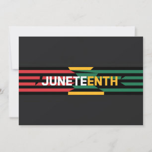 Bold Juneteenth Graphic Red, Yellow & Green Strip Save The Date