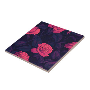 Bold Kitchen Rose Ceramic Tiles For Kitchen Wall