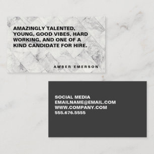 Bold Large Text   Marble Tiles Business Card