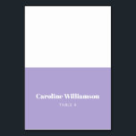 Bold Lavender Purple Typography Custom Table Number<br><div class="desc">Bold Lavender Purple Typography Custom Table Place Card</div>