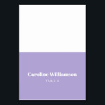 Bold Lavender Purple Typography Custom Table Table Number<br><div class="desc">Bold Lavender Purple Typography Custom Table Place Card</div>