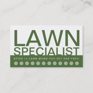 bold LAWN CARE customer loyalty card