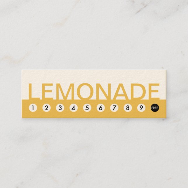 bold LEMONADE customer loyalty (Front)