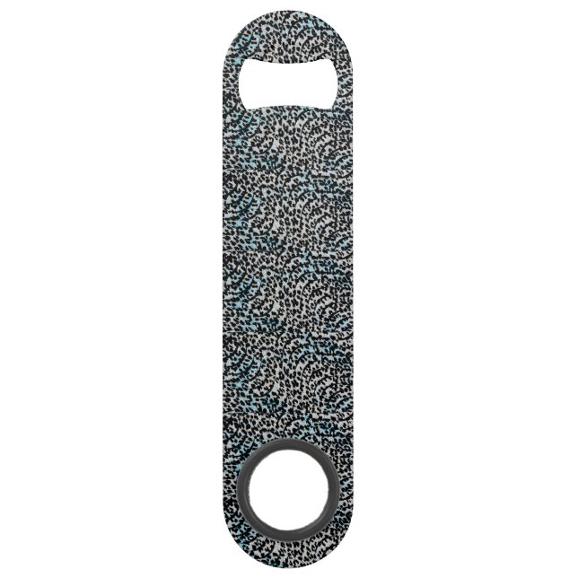  Bold Leopard Print Bottle Opener Bar Key (Front)