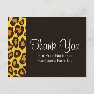 Bold Leopard Print :: Business Postcard Template