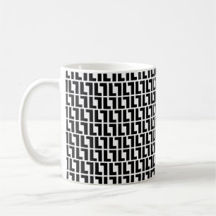Bold Letter L Pattern Alphabet Coffee Mug