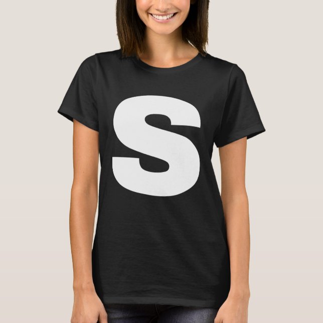 Bold Letter S Alphabet Characters Big Font Capital T-Shirt (Front)