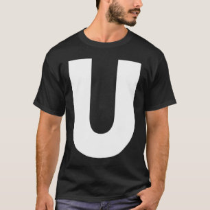 Bold Letter U  Alphabet Characters Big Font Capita T-Shirt