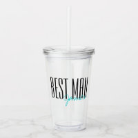 Bold Letters "Best Man" Personalized Wedding Party