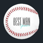 Bold Letters "Best Man" Personalized Wedding Party Baseball<br><div class="desc">Personalized gifts for your wedding party.</div>