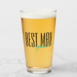 Bold Letters "Best Man" Personalized Wedding Party Glass<br><div class="desc">Personalized gifts for your wedding party.</div>