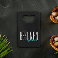 Bold Letters "Best Man" Personalized Wedding Party