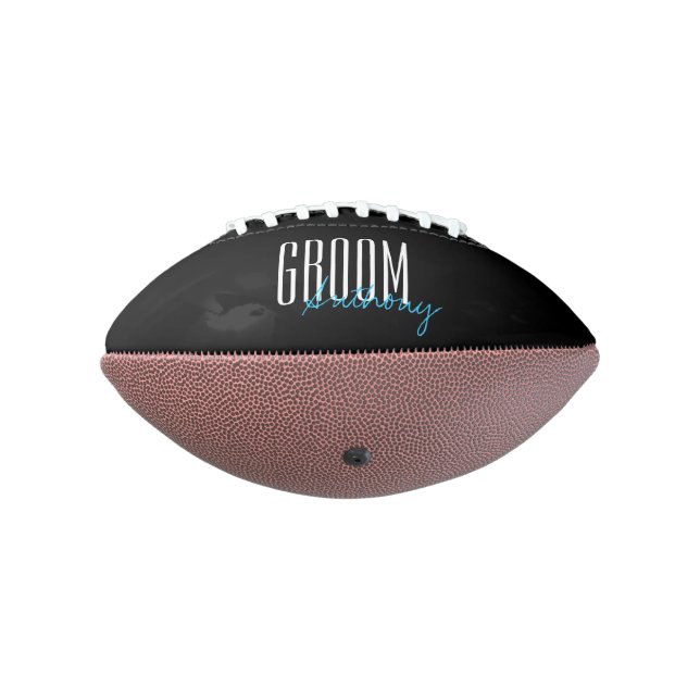 Bold Letters "Groom" Personalized Football (Rotated 270)