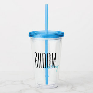 Bold Letters "Groom" Personalized Wedding Acrylic Tumbler