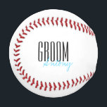 Bold Letters "Groom" Personalized Wedding Party Baseball<br><div class="desc">Personalized gifts for your wedding party.</div>