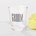 Bold Letters "Groom" Personalized Wedding Party Shot Glass<br><div class="desc">Personalized gifts for your wedding party.</div>