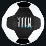 Bold Letters "Groom" Personalized Wedding Party Soccer Ball<br><div class="desc">Personalized gifts for your wedding party.</div>