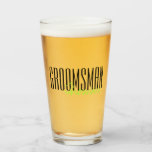 Bold Letters "Groomsman" Custom Wedding Party Glass<br><div class="desc">Personalized gifts for your wedding party.</div>